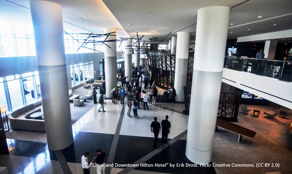 Exhibitors and Sponsors: Interior view of the HIlton Cleveland Downtown Hotel