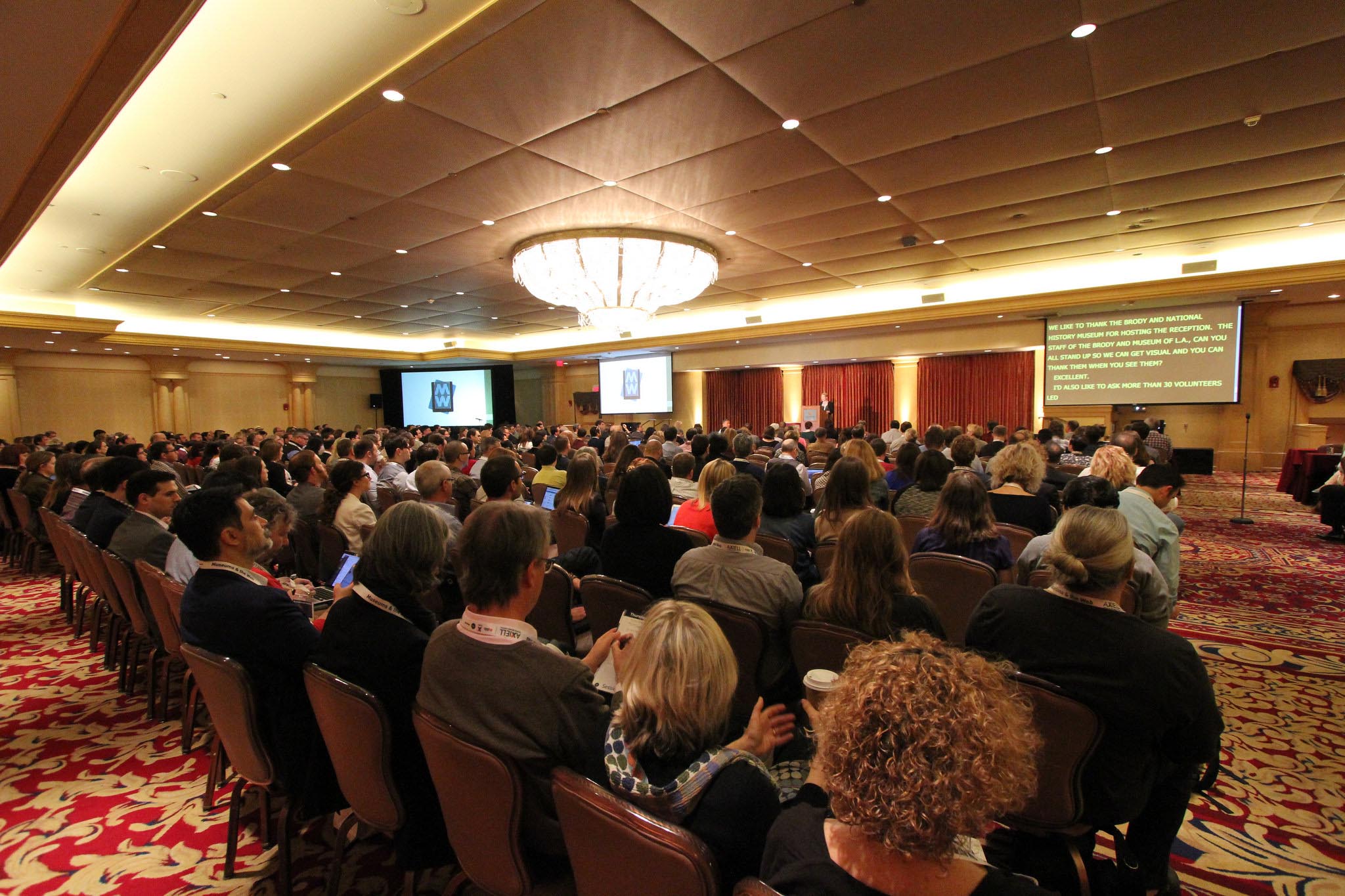 Authors and Workshop Leaders: Crowded room full of MWXX attendees in 2016.
