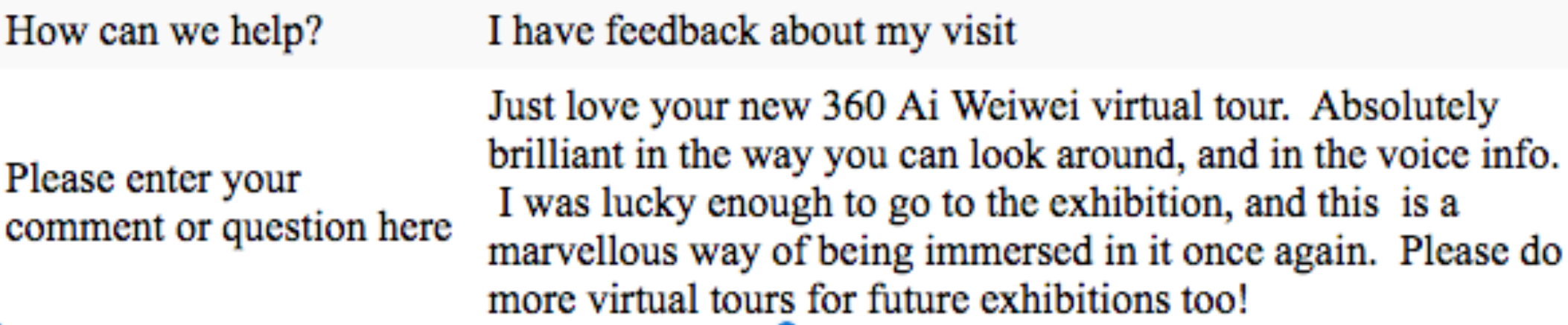 Audience feedback