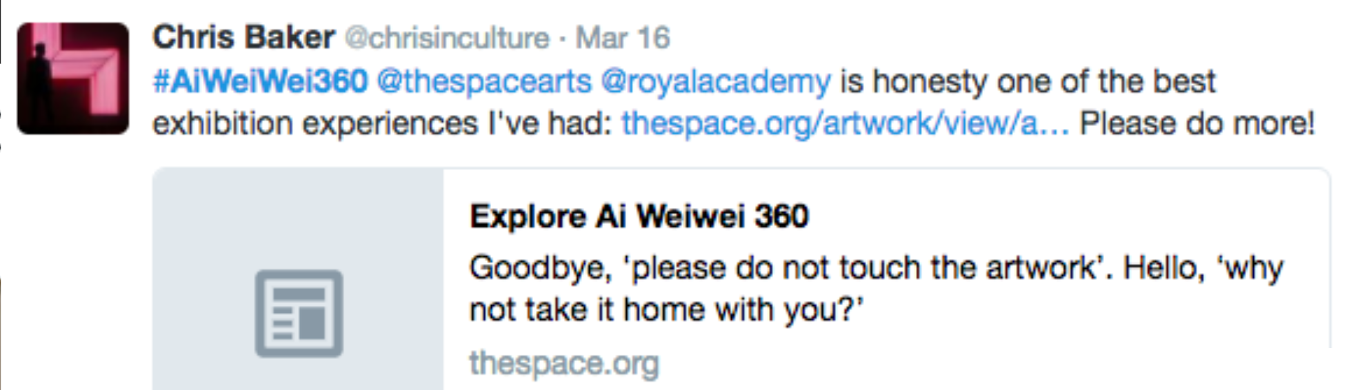 Audience feedback