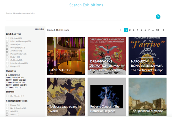 Exhibitions Search