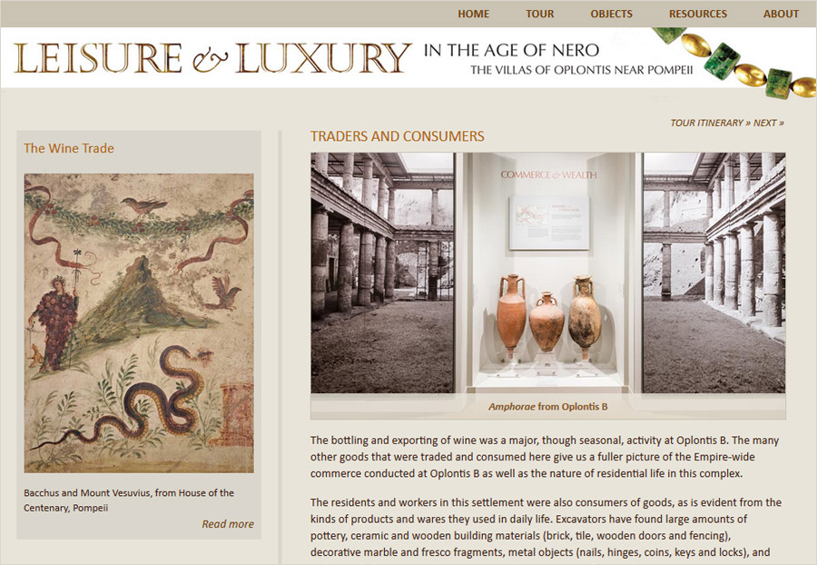 Sample tour station: Traders and Consumers in Oplontis B